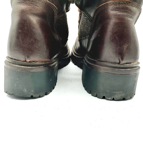 Vintage Lace-Up Winter Boots for Women, 8 US, Chunky Sole, Brown Leather - Picture 6 of 14